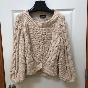 Express chenille ivory sweater